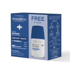 Beesline Whitening Roll On Deodorant - INSTANT WHITE VITAMIN C, White Sapphire 48h Protection (1+1) Promo Pack - 50 ml
