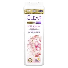 CLEAR Anti Dandruff 2IN1 Shampoo and Conditioner Soft & Shiny, for 3X softer and shiner hair, 600ML