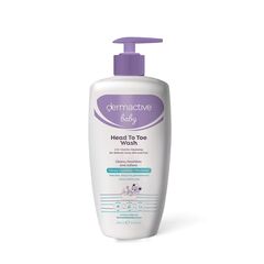 DERMACTIVE Baby Head-to-Toe Wash – 500ml | Gentle Cleansing Gel, Tear-Free Formula, Maintains Soft & Healthy Baby Skin