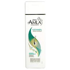 Dabur Amla Vitamin Shampoo (190mL) | Enriched with Vitamins | Helps Dry and Under-Nourished Hair | Improves Hair Shine | Makes Hair Soft and Silky