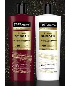 TRESemmé Shampoo Keratin Smooth & Straight 400ML + Tresemmé Conditioner Keratin Smooth & Straight 400ML