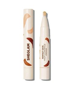 SHEGLAM Perfect Skin High Coverage Concealer - Liquid Concealer Brush Moisturizing Weightless All - Day Hydrate Concealer Makeup (Butter Cream)