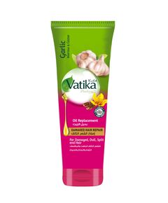 Vatika Naturals Damaged Hair Repair (200mL) | Natural Extract of Garlic, Marrow and Castor | Helps Damaged and Dull Hair | Non-Sticky and Non-Greasy Formula