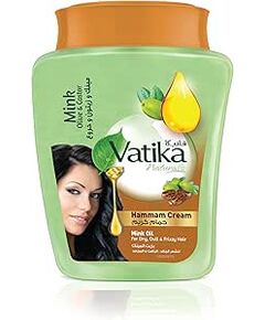 Vatika Naturals Mink Oil Conditioning Hammam Cream (900g) | Natural Extract of Active Olive and Castor | Moisturizes Hair | Promotes Soft and Silky Hair