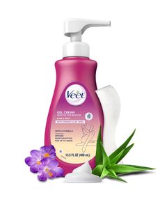 Veet Hair Remover, Gel Hair Removal Cream Sensitive, 13.5 Ounce, Sensitive formula with Aloe Vera and Vitamin E