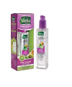 Vatika Naturals Frizz Control Hair Serum (47mL) | Natural Extract of Olive, Almond and Henna | Anti-Frizz Formula | For Dry and Damaged Hair