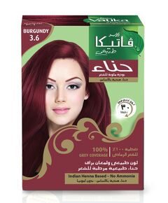 Vatika Henna Hair Color For Hair Dye (60g - 6 x 10) | Burgundy | 100% Grey Coverage | Indian Henna Based | No Ammonia