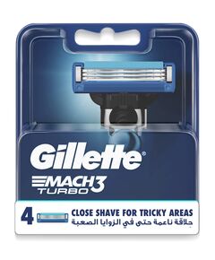 Gillette Mach3 Turbo 3D Blade refills x4 pack may vary