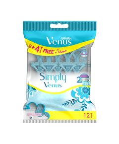 Gillette Simply Venus Disposable Razor for Women, 2 Blades - 12 Pieces