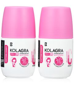 KOLAGRA Whitening Roll On 2X1 Promopack 1+1 Cotton Candy 120ML Pink