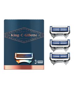 King C. Gillette Men’s Neck Shaving Razor Blades, Pack of 3 Refills, with Skinguard and Gillette’s Best and Sharpest Stainless Steel Platinum Coated Blades