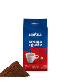 Lavazza ground coffee blend, crema e gusto classico, arabica & robusta - dark roast, 250 g