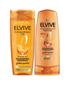 L’Oréal Paris Elvive Extraordinary Oil Shampoo 400ml + Conditioner 360 ml - for Normal to Dry Hair