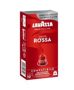 Lavazza Qualità Rossa, Full-bodied and Balanced Espresso, 10 Capsules, Nespresso Compatible Package design may vary