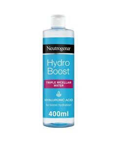 Neutrogena Hydro Boost Cleanser with Micellar Water & Hyaluronic Acid, Removes Makeup, Dirt and Oil, Hydrates Skin, Hypoallergenic, Alcohol Free, 400ml