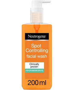 Neutrogena Spot Controlling Face Wash, Oil-free, Scientifically Proven Skin Removal Formula, For Clear & Smooth Skin, 200ml