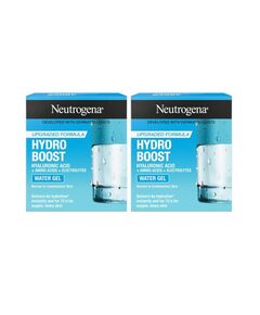 Neutrogena Face Moisturizer Water Gel, Hydro Boost, Normal to Combination Skin. For dehydrated, dull and tired-looking skin. Instantly delivers intense hydration, 50ml (Pack of 2)
