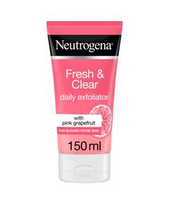 Neutrogena Visibly Clear Face Scrub, Pink Grapefruit, Salicylic Acid & Vitamin C, Cleans Pores, Leaves Skin Fresh & Refreshed, 150ml