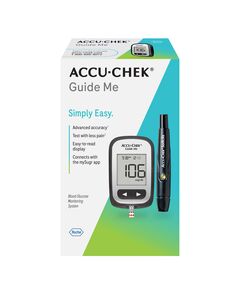 Accu-Chek Guide Me® Meter Diabetes Kit with 50 test strips,10 Softclix Lancing for Diabetic Blood Glucose Testing- package may vary