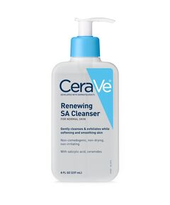 CeraVe Renewing Salicylic Acid Cleanser, Formulated With Hyaluronic Acid, Niacinamide, & Ceramides, Gentle BHA Exfoliating Face Wash Smooths & Softens Skin, Non Comedogenic & Fragrance Free, 8 Ounce