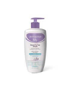 DERMACTIVE Baby Head-to-Toe Wash – 500ml | Gentle Cleansing Gel, Tear-Free Formula, Maintains Soft & Healthy Baby Skin