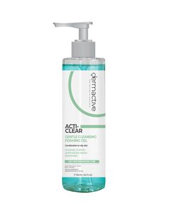 DERMACTIVE Acti-Clear Gentle Cleansing Gel – 250ml Purifies, Soothes, Balances – For Oily &Combined and Acne-Prone Skin