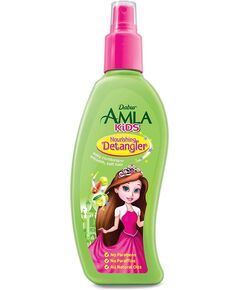 Dabur Amla Nourishing Kids Detangler (200mL) | Easy Combing Making Hair Soft and Smooth | No Sulfates, No Parabens