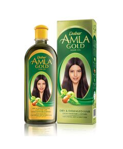 Dabur Amla Gold Hair Oil (270mL) | Natural Extract of Almond and Henna | Promotes Hair Growth | For Dry, Damaged and Chemically Treated Hair (Packaging May Vary)