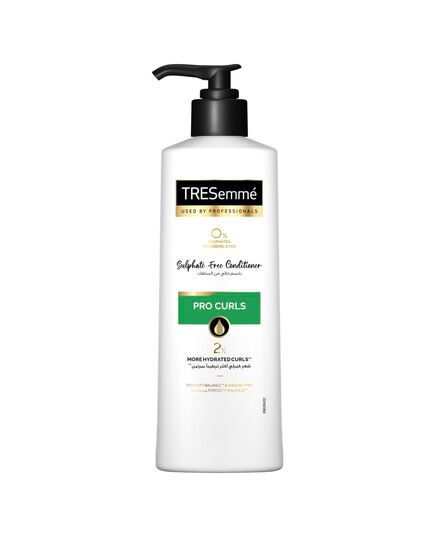 TRESemmé Pro Curls Conditioner with Porosity Balance™ & Shea Butter for 2x More Hydrated Curls, Free from Sulphates, Parabens & Dyes, 250ML