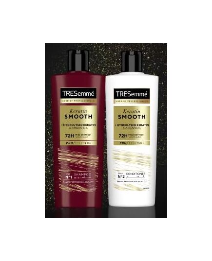 TRESemmé Shampoo Keratin Smooth & Straight 400ML + Tresemmé Conditioner Keratin Smooth & Straight 400ML