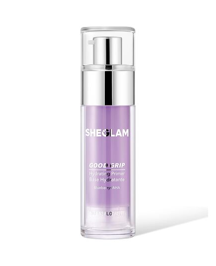 SHEGLAM Good Grip Hydrating Primer Oil Control Moisturizing Primer Gel Smooth Fine Lines Oil And Silicone-Free Face -Blueberry + Aha-Purple