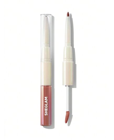 Sheglam Lip Rules Liner & Gloss Pen - Long-Lasting Dual-Ended Lipstick And Gloss Combo For Perfect Lips, Smooth Application, Hydrating Formula, Case X Case, Elegant Shades