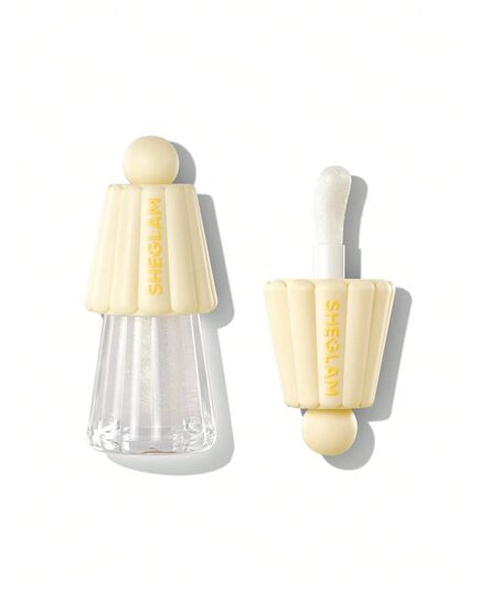 SHEGLAM - Jelly Wow Hydrating Lip Oil with Glitter, Nourishing Formula, Pink Shade (Strike Gold, 5.5 ml)