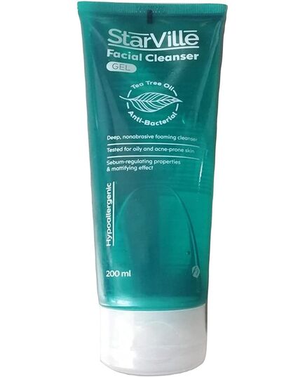 Starville facial cleanser gel tea tree oil anti-bacterial - pack may vary