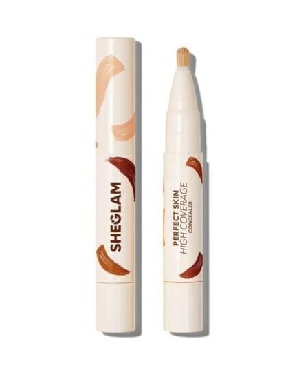 SHEGLAM Perfect Skin High Coverage Concealer-ChantillyLiquid Concealer Brush Moisturizing (shell, Standard)