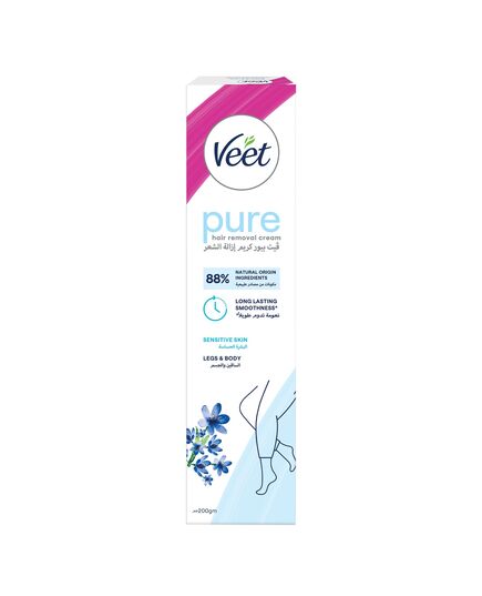 Veet Silky Fresh Hair Removal Cream Body & Legs for Sensitive Skin@@ Soothing Aloe Vera & Violet Blossom Fragrance – 100g Twin Pack