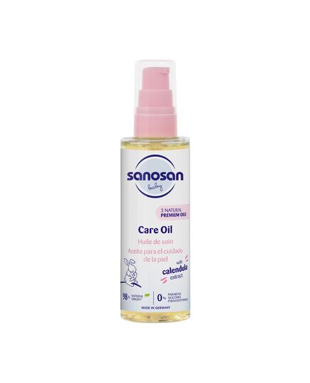 Sanosan Baby Care Oil | With Almond, Organic Olive & Sunflower Seed | Biodegradable - 100ml