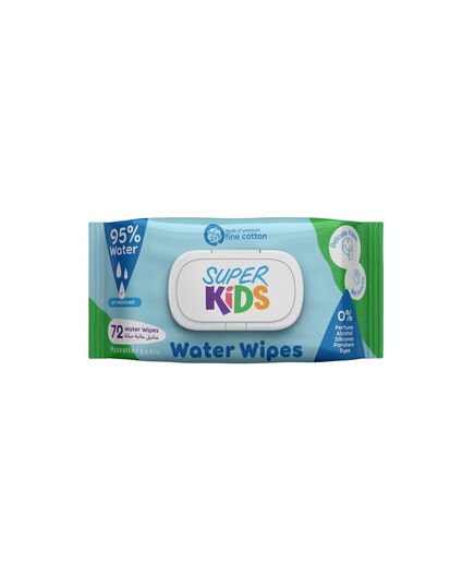 SUPER KIDS WATER WIPES FOR SKIN BABY - 72 WATER WIPES