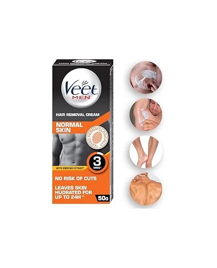 Veet Hair Removal Cream for Men, Normal Skin - 50g