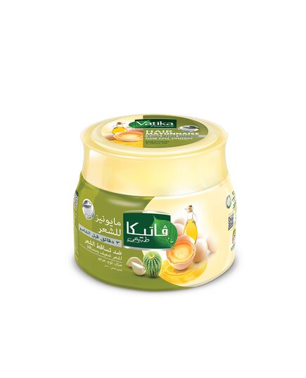 Vatika Hair Fall Control Hair Mayonnaise (500mL) | Natural Extracts of Cactus, Garlic and Ghergir | Helps Weak and Falling Hair | Promotes Healthy Hair