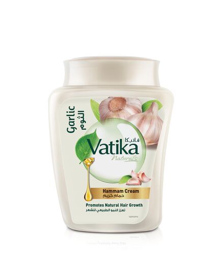Vatika Naturals Garlic Hammam Cream (900g) | Promotes Natural Hair Growth | Prevents Dryness and Itchiness of Scalp | Complete Scalp and Hair Care