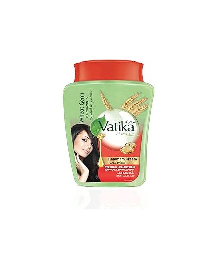 Vatika Naturals Wheat Germ Conditioning Hammam Cream (900g) | Infused with Active Pro-Vitamins B5 | Repairs Weak and Damaged Hair