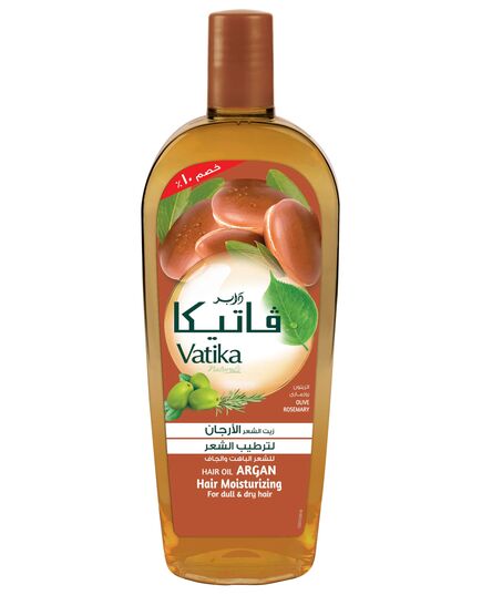 Vatika Naturals Argan Enriched Hair Oil (90mL) | Natural Extract of Olive and Rosemary | Provides Moisturization and Stimulates Hair Growth | Helps Dry and Dull Hair