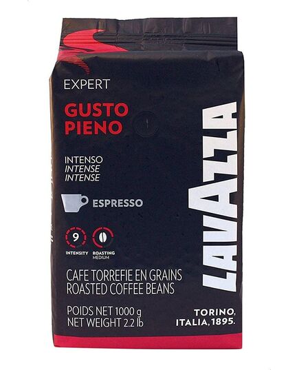 Lavazza Gusto Pieno Espresso Beans, Medium Roast, 1kg