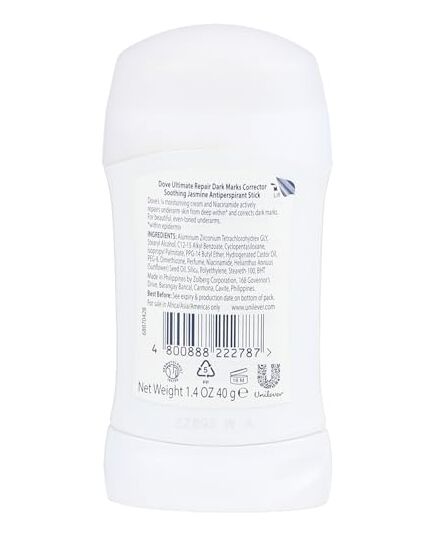 Dove Ultimate Repair Dark Marks Corrector Soothing Jasmine Deodorant Stick 40g