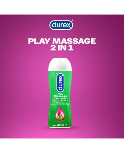 Durex play original massage 2in1 lube soothing aloe vera - 200ml gel
