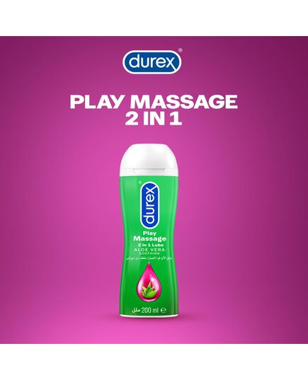 Durex play original massage 2in1 lube soothing aloe vera - 200ml gel