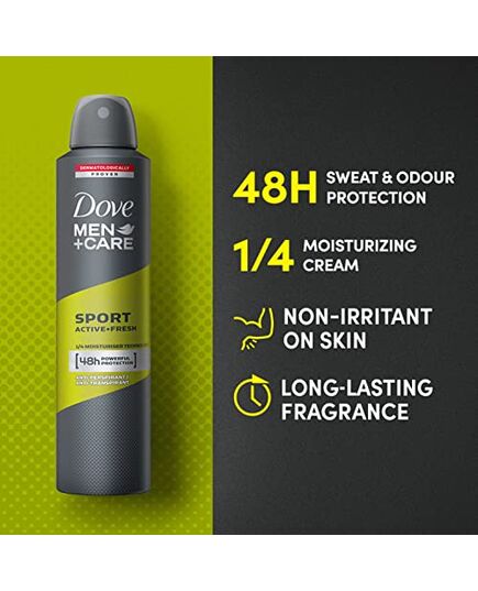 Dove men+care sport active+ fresh anti-perspirant deodorant aerosol, 250ml
