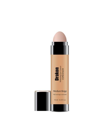 Drakon Whitening Eye Contour Concealer Medium Beige With Sponge Applicator High Coverage fo Dark Circles Treatment,Wrinkles & Puffness, With SPF15-10 ml