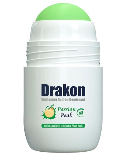Drakon Roll-On Deodorant 5in1 Passion Peak+ Lollipop candy scent,48h Protection, Aluminum Chloride &Alcohol Free (1+1) Promopack - 50 ml+50ml